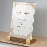 Étiquette de base en bois massif prix Menu carte présentoir Table en bois carte Menu carte noyer Photo Menu support 4 pouces