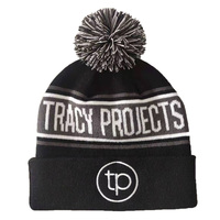 Directo de fábrica cálido invierno acrílico Jacquard tejido Bobble sombrero AFC equipo Beanie bordado Logo Pom Beanie