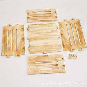 Shangoo Wooden Storage <b>Basket</b> Rectangle Handle Home Desk Organizer <b>Display</b> Box For Snacks Sundries Farmhouse Decor - Product Image 5