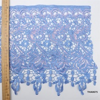 Tiras de Guipur T-win, Encaje de Guipur, Adornos de Lentejuelas Bordadas en Poliéster para Decoración de Prendas