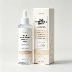 Siero <span class=keywords><strong>Viso</strong></span> al Niacinamide e Acido Ialuronico con Crusca di Riso 30ml, Schiarente, Esfoliante Delicato, Rimuove le Cellule Morte, Idratante - Product Image 1