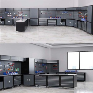 Customized Modern Design Removable Stainless Steel Tool Boxes Sturdy <b>Workshop</b> Garage <b>Storage</b> Workbench Tool Cabinet 200kg Load - Product Image 4