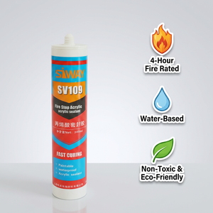 Scellant acrylique ignifuge haute performance à base d'eau SV109 résistant à la chaleur et aux températures élevées pour l'étanchéité des joints <span class=keywords><strong>de</strong></span> construction - Product Image 3