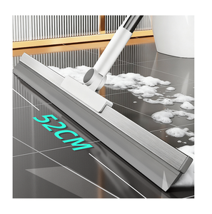 <span class=keywords><strong>Balai</strong></span> serpillère multifonction 360° en acier inoxydable et silicone blanc, durable et écologique, avec raclette longue pour sols - Product Image 1