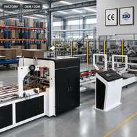 Plegadora y Encoladora Eléctrica de Gran Formato para Cartón Corrugado de Triple Pared, de Alta Resistencia