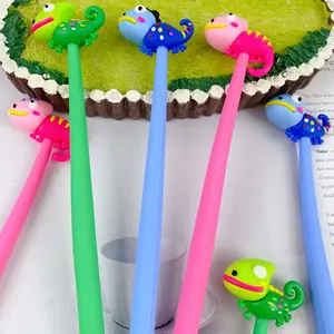 Edición limitada Cute Cartoon Animal Bus Shaker Pen New Heart Flower Gel Pen 0,5mm Ancho de escritura Material de silicona Pluma de firma - Product Image 3