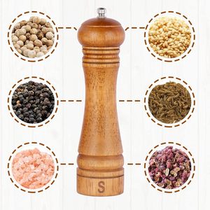 Juego de Molinillos de Sal y Pimienta de Madera de Acacia, Set de Salero y Pimentero - Product Image 6