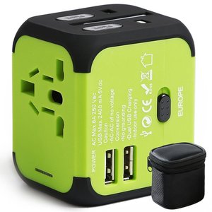 fábrica 5 V 2.4A UE Reino Unido AUS 4 en 1 cargador de viaje con doble carga puerto de carga USB adaptador de viaje - Product Image 1