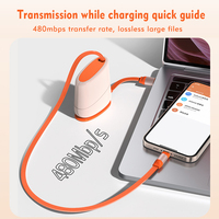 Nouvelle arrivée câble de charge rapide PD rétractable de bureau USB-A au câble de type C pour téléphones mobiles ordinateurs tablettes