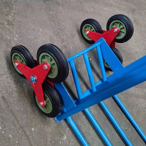 รถกระสอบเหล็ก6ล้อสำหรับงานหนักออกแบบแพลตฟอร์มแบบกำหนดเองสำหรับปีนบันไดรถเข็นเคลื่อนที่ - Product Image 6
