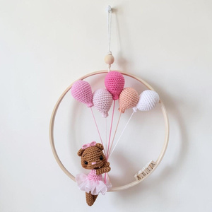 Acchiappasogni con <span class=keywords><strong>Orsetto</strong></span> all'Uncinetto e Logo Personalizzato, Decorazione per Cameretta, Giocattolo da Appendere con Palloncini - Product Image 5