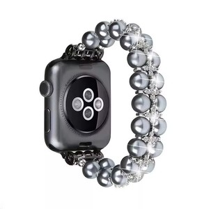 Bracelets de montre en perles de luxe pour <span class=keywords><strong>Apple</strong></span> <span class=keywords><strong>Watch</strong></span> Band bijoux série 6 SE 5 4 3 2 1 <span class=keywords><strong>bracelet</strong></span> de mode pour IWatch femmes <span class=keywords><strong>Bracelet</strong></span> Bling - Product Image 2