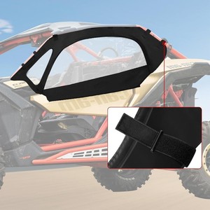 X3 Soft Upper Door Set Kit UTV Soft Cab Doors <span class=keywords><strong>Top</strong></span> Enclosure <span class=keywords><strong>Top</strong></span> Door Skin para 2017-2025 Can Am <span class=keywords><strong>Maverick</strong></span> X3 Modelos de 2 plazas - Product Image 5