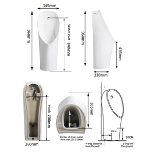 Conception moderne personnalisée Salle <span class=keywords><strong>de</strong></span> bain Urinoirs pour hommes à économie d'<span class=keywords><strong>eau</strong></span> Bol Céramique Articles sanitaires Salle <span class=keywords><strong>de</strong></span> bain Wc Urinoirs pour hommes montés au sol - Product Image 5