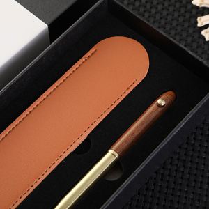 Coffret Cadeau d'Affaires en Métal et Bois de Santal, Étui à Crayons en PU, Stylos Sérigraphiés, Souvenir pour la Journée des Enseignants - Product Image 2
