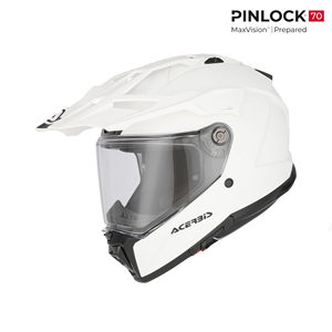 Casque de moto Acerbis Attack blanc prêt pour la pose de Pinlock - Product Image 1