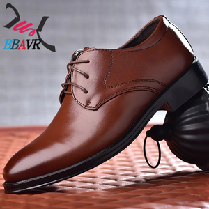 Zapatos Oxford de Cuero Genuino para Hombre BBAVR, con Punta en Pico, Cordones, Suela de Goma Antideslizante, Zapatos Formales de Vestir para Oficina - Product Image 2
