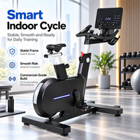 Vélo de spinning commercial K-FIT GSK6, capacité 180 kg, 40 niveaux de résistance, siège à réglage rapide, roues de transport, cardio à domicile