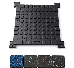 Tapete de Gimnasio Personalizable con Diseño de Puntos Azules, Tapete de Ejercicio de Goma Antideslizante y Ecológico para Gimnasio y Entrenamiento - Product Image 1