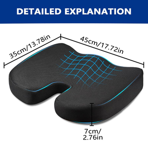 Coussin de siège en mousse à mémoire de forme à haute densité pour voiture, prix d'usine, confortable, ajuste la posture assise, soutien optimal - Product Image 3