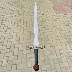 Couteau de chasse avec manche en bois, lame en plastique à pointe tombante, bord droit, taille personnalisable, DIY, OEM pour cosplay et exposition - Product Image 1