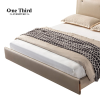 Linge de lit double king size de luxe moderne Mécanisme de lit escamotable en cuir