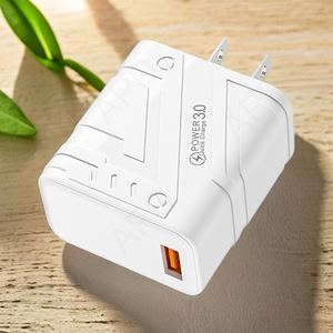 Cargador de viaje inteligente QC3.0 1 interfaz USB Macaron teléfono móvil Cable de EE. UU. Para <span class=keywords><strong>Samsung</strong></span> Scooters Laptops cargador Gan Material - Product Image 5