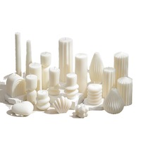 Bougie parfumée géométrique blanche de style nordique faite à la main, vente en gros, décoration artistique de style Instagram pour la maison, accessoires de photographie