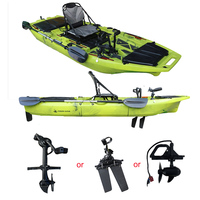 Kayak VK 10FT 3-Bagian yang Dapat Dilepas, Tipe Sit-On-Top dengan Sirip Pancing Elektrik Modular, 1 Orang, Bahan PE, Garansi 2 Tahun