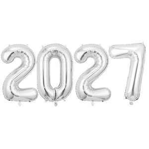 Set di Palloncini in Foil Numero 2027 <span class=keywords><strong>da</strong></span> 16, 32 e 40 Pollici, Decorazioni per Feste di <span class=keywords><strong>Capodanno</strong></span>, Regali per Bambini, Palloncini Digitali in Foil - Product Image 5