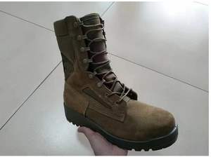 TSB21-4 DMS Bottes tactiques en cuir de vachette, uniformes de combat en daim vert foncé - Product Image 3