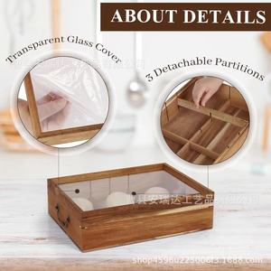 Caja de almacenamiento de masa de madera de acacia con base de malla, capacidad para 4-6 bolas, para hacer pizza - Product Image 2