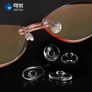 Almohadillas nasales de silicona con clip para gafas, diseño circular suave para rostros ovalados, tamaño 14 15, accesorio para el cuidado de gafas - Product Image 2