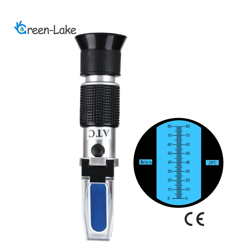 Portable handheld hand held 0-80% brix meter fruit Jam sugar content test candy industry refractometer refractometers