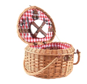 En gros <span class=keywords><strong>pas</strong></span> <span class=keywords><strong>cher</strong></span> rotin en osier bambou coeur en forme de pique-nique panier ensemble - Product Image 1