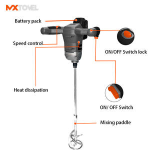 Multifunktion ales Elektro werkzeug Tragbarer schnur loser elektrischer Farb mischer Handgriff Dual Paddle <span class=keywords><strong>Cement</strong></span> <span class=keywords><strong>Mixer</strong></span> - Product Image 5