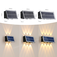 Lampe de rue LED solaire étanche IP66 avec détecteur de mouvement pour jardin, éclairage mural extérieur réglable vers le haut/bas