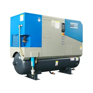 All In 1 PMTD 7.5 Kw 10 Hp Permanent Magnet Motor Screw Air Compressor For Laser Cutting Machine SCR10CPM