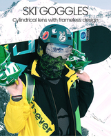 Vente en gros en usine Dilupu OEM lunettes de ski avec logo personnalisé vente en gros de lunettes de snowboard à lentille amovible anti-buée lunettes de sport pour hommes