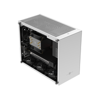 Boîtier Mini-ITX vertical en aluminium avec fenêtre latérale pour PC de jeu de bureau, installation DIY, utilisation à domicile ou au bureau