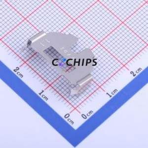 MY-2032-19 Button & Strip Battery Connector Through hole Component (THT) Connector Battery Clip CR2032 Phosphor Bronze Nickel - Product Image 1