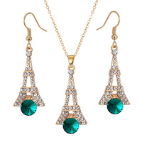 Ensemble collier et boucles d'oreilles tendance et créatif, bijoux de mode, ensemble deux pièces, vente en gros