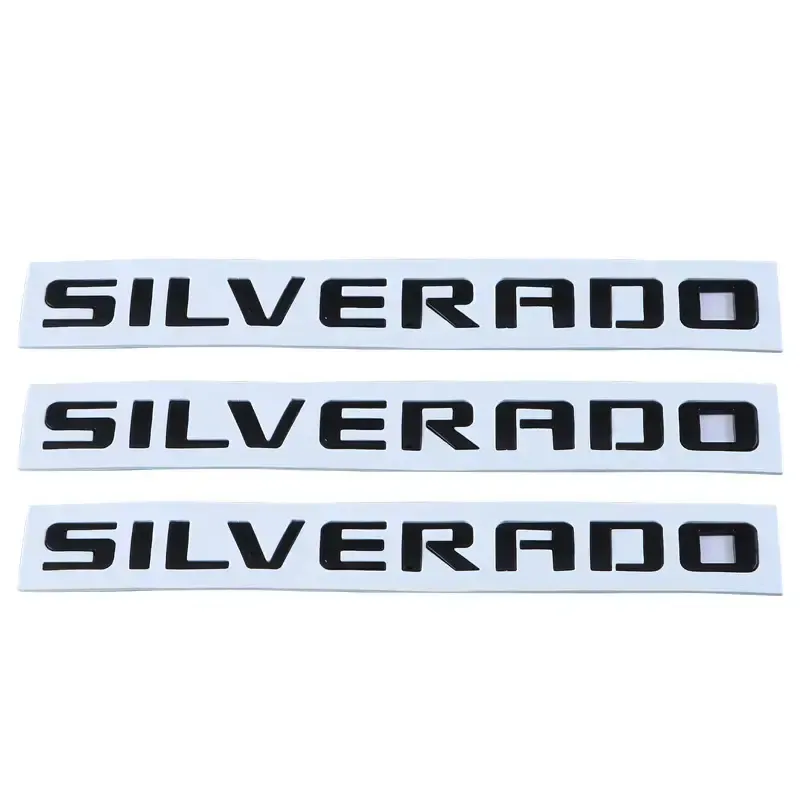 Entrega de fábrica 3D/4D/5D Car Tail Rear Logo Badge Abs Galvanoplastia SILVERADO Logo Car Stickers