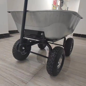 JingCheng Heavy Duty 350kg Garden Transporter avec poignée rotative à 180 degrés <span class=keywords><strong>100L</strong></span> Capacité d'eau <span class=keywords><strong>Brouette</strong></span> pour la construction - Product Image 4
