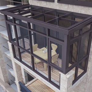 Véranda moderne autoportante, patio extérieur, structure en aluminium, maison en verre, toit en verre trempé, véranda 4 saisons, garantie de 5 ans - Product Image 6