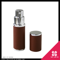 Atomizador de Perfume Cilíndrico de Aluminio Dorado Premium Welllord, Botella de Spray con Capacidad de 8ml/10ml/15ml, Tapa de Rosca, Cuidado Personal