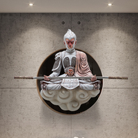 2020 nova Sun Wukong 3D Figuras de Resina Artigos de decoração de Parede Dos Desenhos Animados Decoração Resina