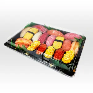 人気デザインシップフォームセットミールトレイサンドイッチ蓋ラウンドプラスチックPコンテナ食品使い捨て寿司ボックス