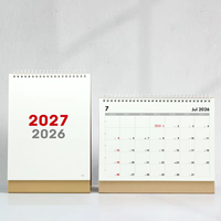 Calendrier de bureau personnalisé imprimé, reliure spirale, support triangulaire, calendrier de table mensuel, calendrier de bureau personnalisé avec photo pour cadeau de bureau