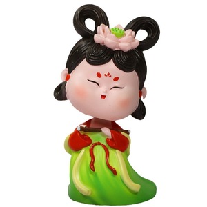 หยู โม ตัง ตุ๊กตาสตรีราชสำนักสมัยราชวงศ์ถัง งานฝีมือเรซิ่น ของตกแต่งบ้าน ของตกแต่งโต๊ะทำงาน ของขวัญปีใหม่จีน - Product Image 4